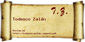 Todesco Zalán névjegykártya